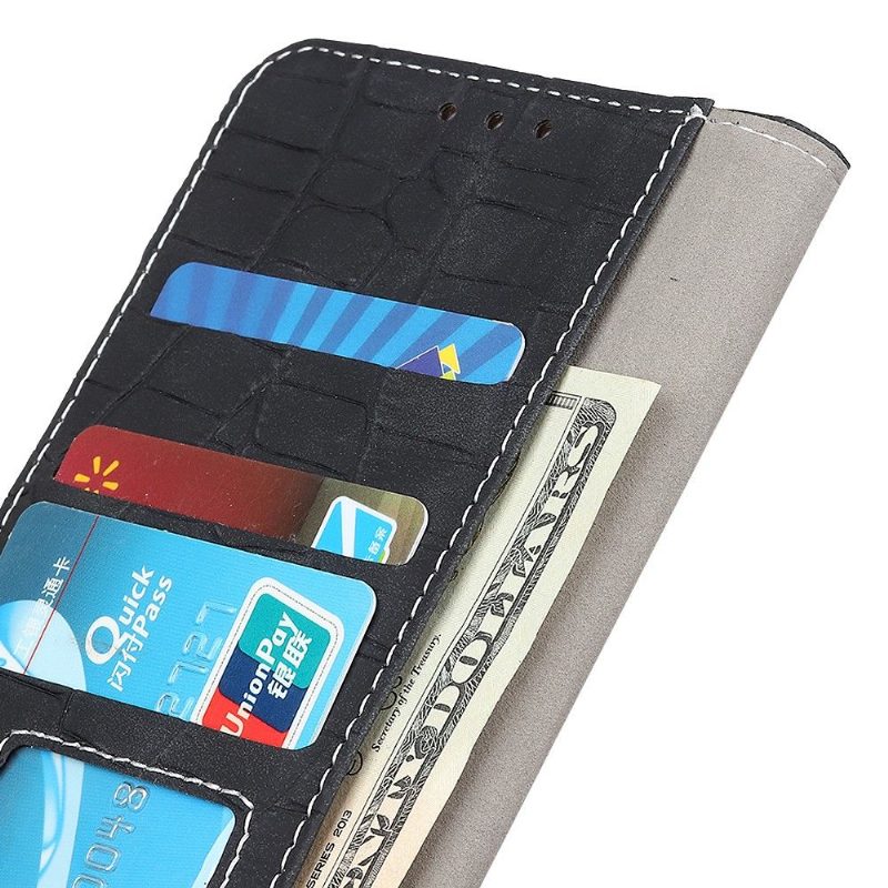 Flip Case Huawei Mate 30 Pro Hemming Croc Keinonahkaefekti