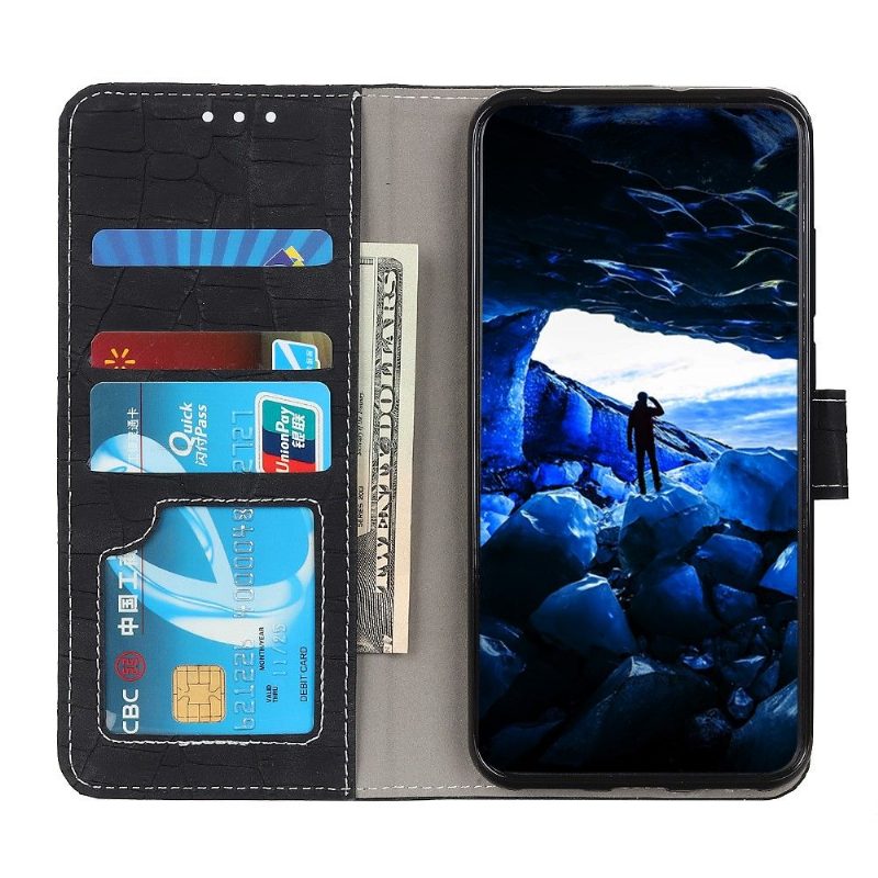 Flip Case Huawei Mate 30 Pro Hemming Croc Keinonahkaefekti