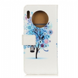 Flip Case Huawei Mate 30 Pro Hemming Sininen Puu