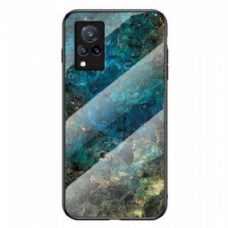 Kuori Vivo V21 5G Alkuperäinen Ocean Marble Glass Back