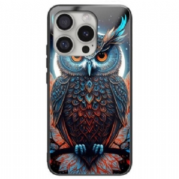 Kuori iPhone 16 Pro Max Tempered Glass Owl Print