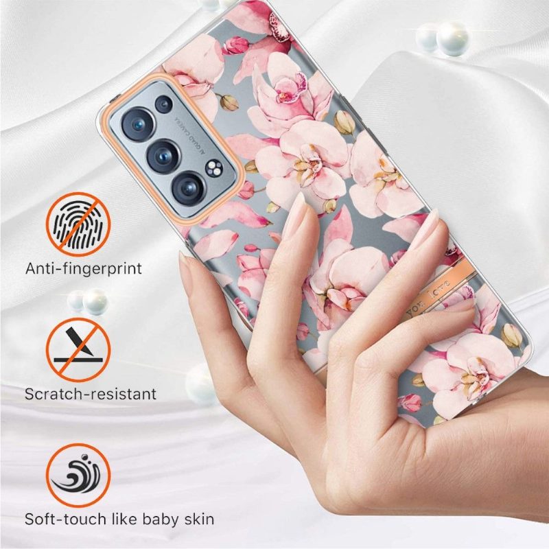 Case Oppo Reno 6 Pro 5G Murtumaton Puhelinkuoret Gardenia Vaaleanpunainen Kukka