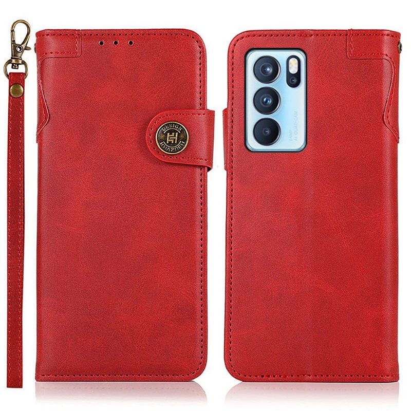 Flip Case Oppo Reno 6 Pro 5G Hemming Khazneh Klassikko