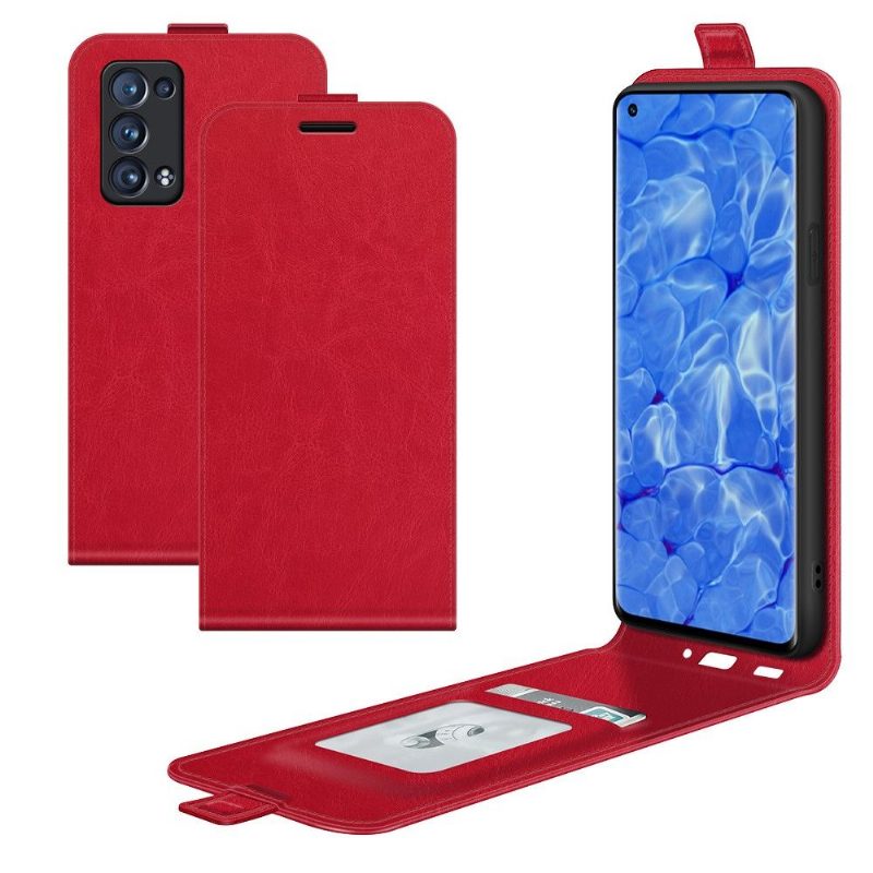 Flip Case Oppo Reno 6 Pro 5G Hemming Kotelot Flip Keinonahka Pystysuora