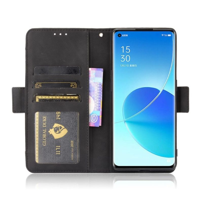 Flip Case Oppo Reno 6 Pro 5G Hemming Premium Korttikotelolla