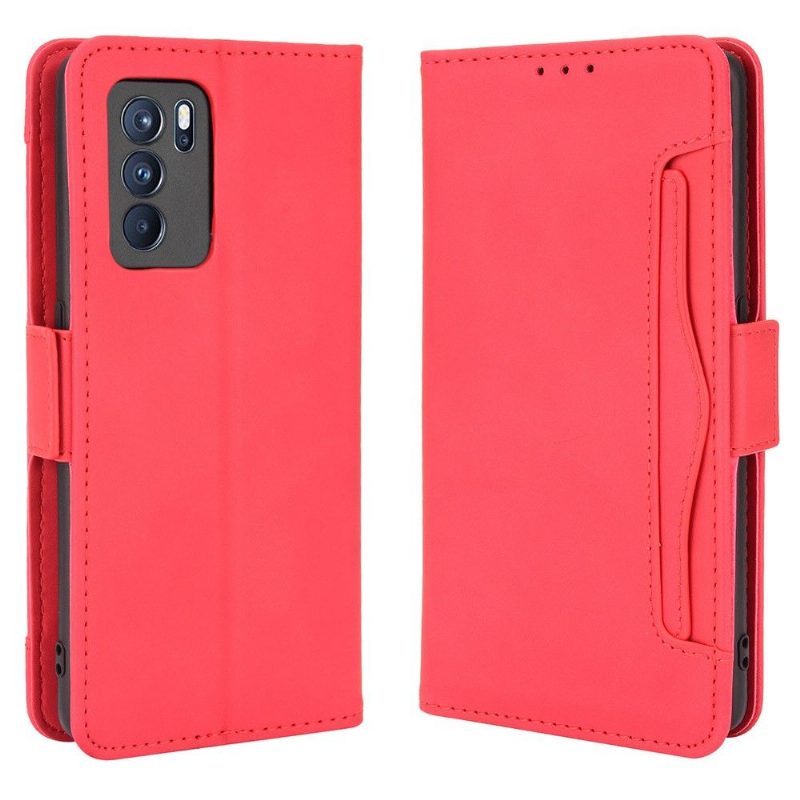 Flip Case Oppo Reno 6 Pro 5G Hemming Premium Korttikotelolla