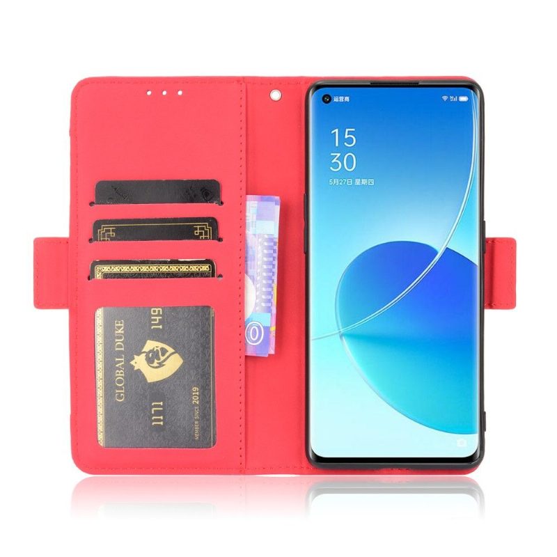 Flip Case Oppo Reno 6 Pro 5G Hemming Premium Korttikotelolla