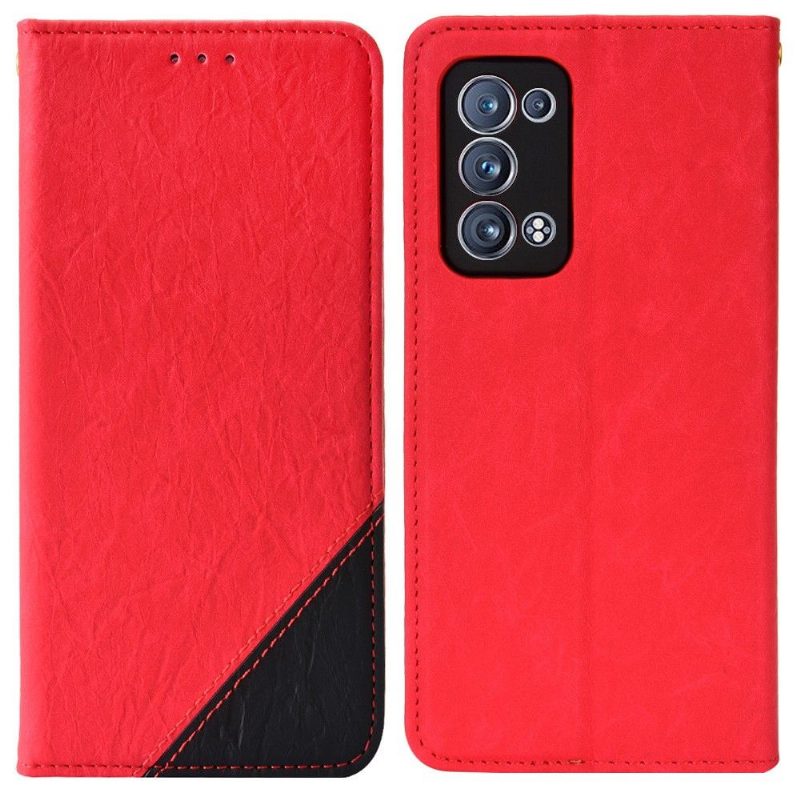 Kotelot Oppo Reno 6 Pro 5G Faux Leather Retro