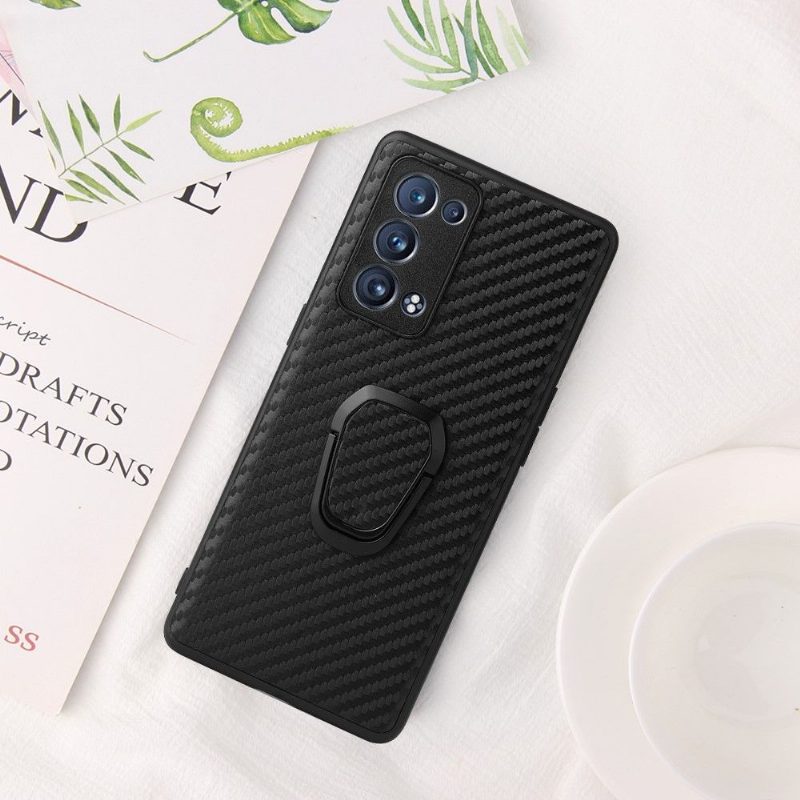 Kuori Oppo Reno 6 Pro 5G Hemming Carbon Fiber -tukitoiminto