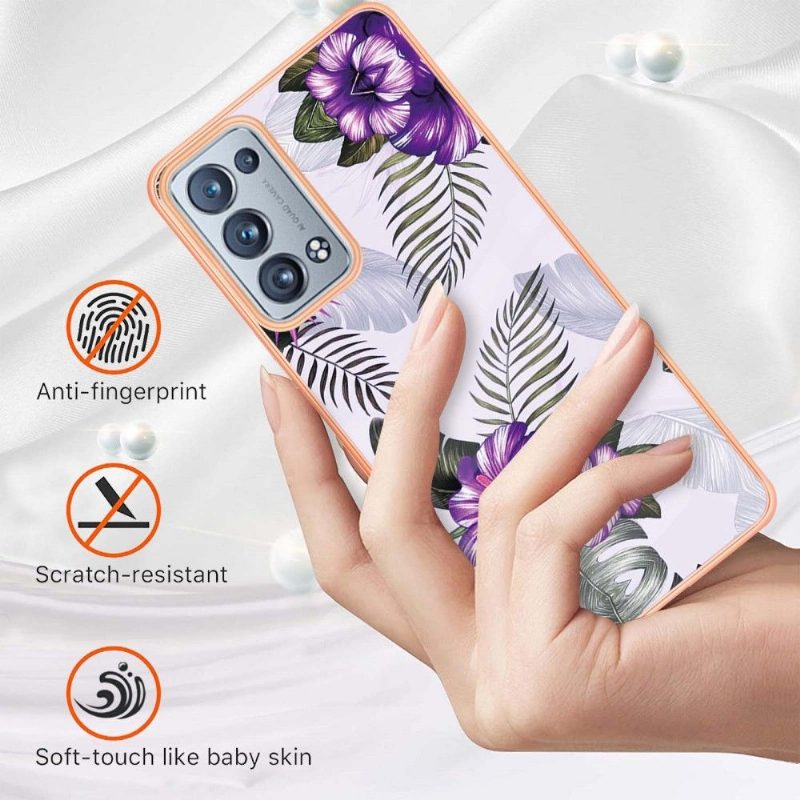 Kuori Oppo Reno 6 Pro 5G Hemming Eksoottisia Kukkia