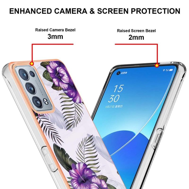 Kuori Oppo Reno 6 Pro 5G Hemming Eksoottisia Kukkia