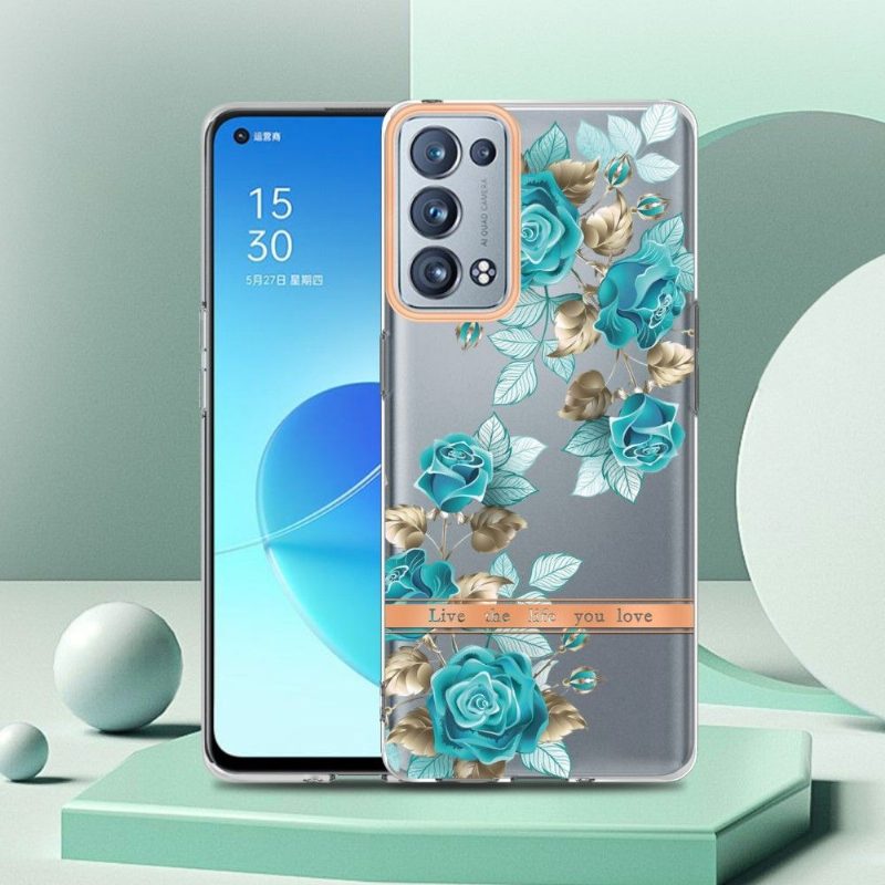 Kuori Oppo Reno 6 Pro 5G Sininen Ruusu