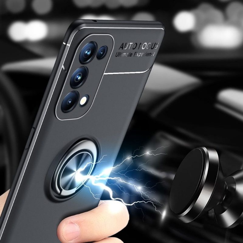 Kuori Oppo Reno 6 Pro 5G Suojakuori Silikoni Pyörivällä Jalustalla