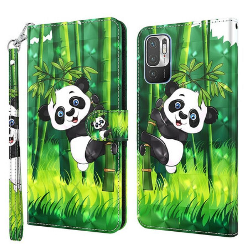 Kotelot Xiaomi Redmi Note 10 5G Panda Ja Bambu