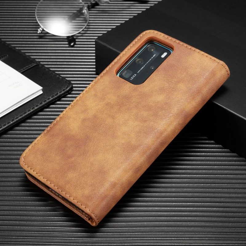 Case Nahkakotelo Huawei P40 Pro Irrotettavalla Kuorella