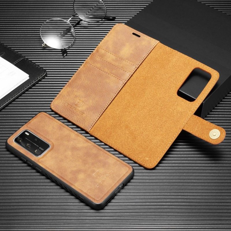 Case Nahkakotelo Huawei P40 Pro Irrotettavalla Kuorella