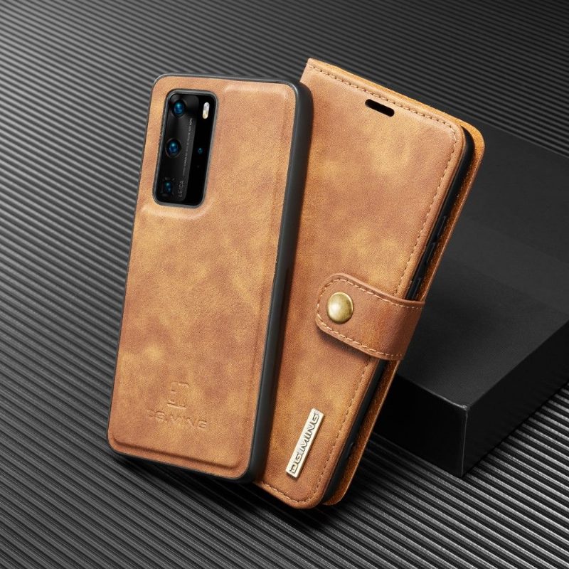 Case Nahkakotelo Huawei P40 Pro Irrotettavalla Kuorella