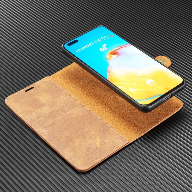 Case Nahkakotelo Huawei P40 Pro Irrotettavalla Kuorella