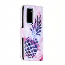 Flip Case Huawei P40 Pro Hemming Mosaic Ananas