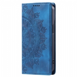 Nahkakotelo Samsung Galaxy A16 5g Suede Effect Mandala Pattern