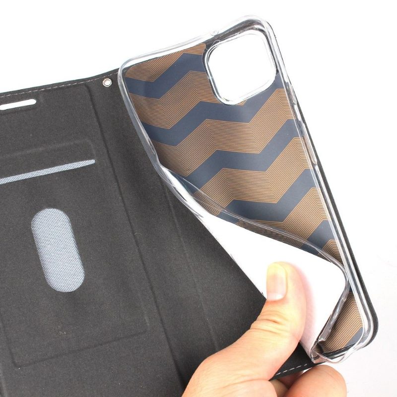 Flip Case Google Pixel 4 Hemming Style Nahka Hihnalla