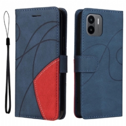 Kotelot Xiaomi Redmi A1 Kaksisävyinen Signature Faux Leather