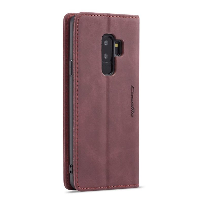 Kotelot Samsung Galaxy S9 Plus Faux Leather - Viininpunainen