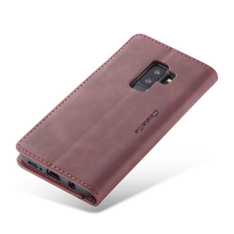 Kotelot Samsung Galaxy S9 Plus Faux Leather - Viininpunainen