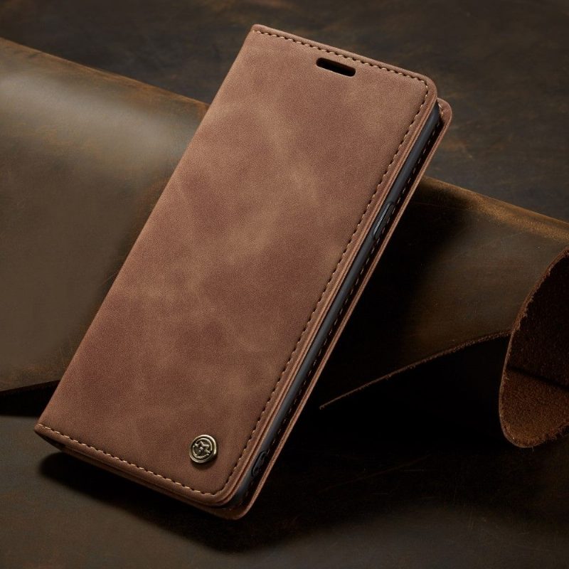 Kotelot Samsung Galaxy S9 Plus Faux Leather - Viininpunainen