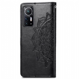 Kotelot Xiaomi 12 Mandala Relief Faux Leather