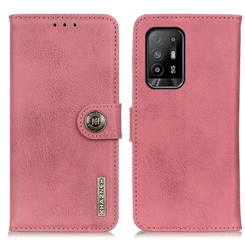 Kotelot Oppo A94 5G Khazneh Leather Effect -korttikotelo