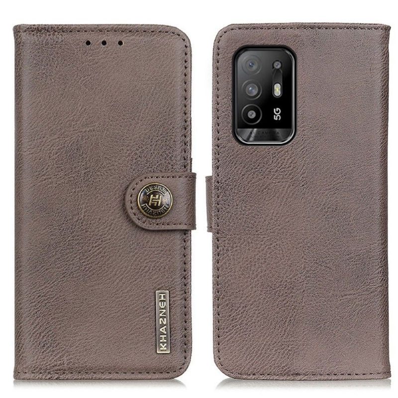 Kotelot Oppo A94 5G Khazneh Leather Effect -korttikotelo