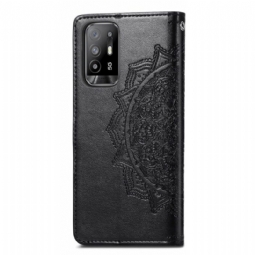 Kotelot Oppo A94 5G Mandala Relief Faux Leather