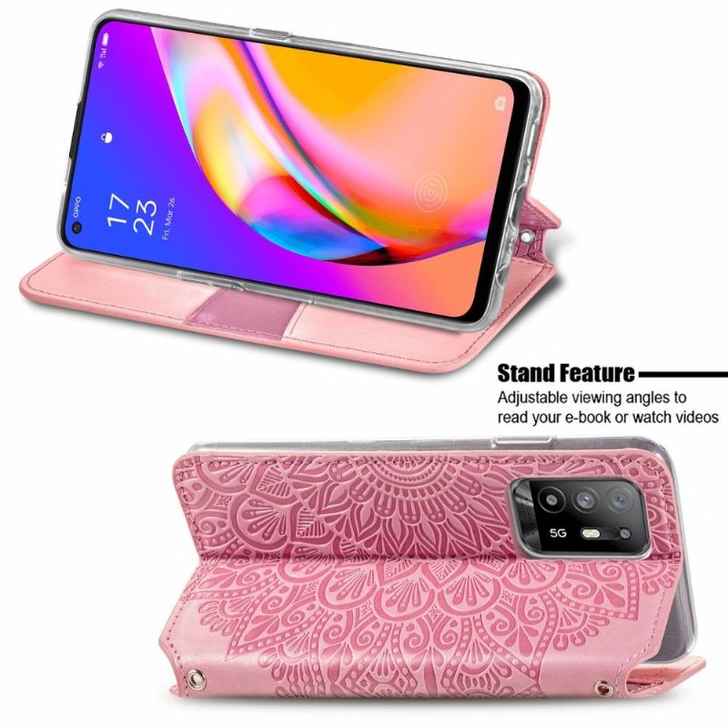 Nahkakotelo Oppo A94 5G Murtumaton Puhelinkuoret Chic Mandala Keinonahkaa