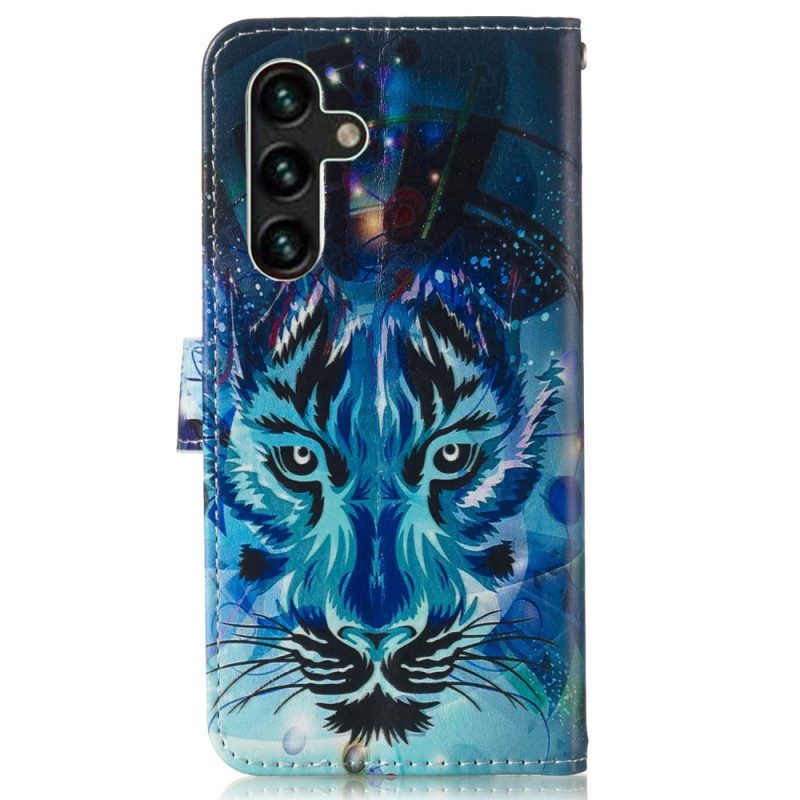 Kotelot Samsung Galaxy S24 Fe Wolf Print Strap Suojakuori