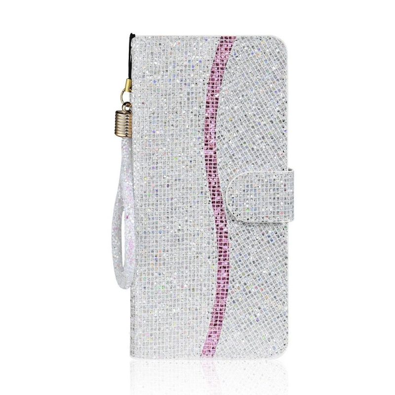 Flip Case Samsung Galaxy S20 Plus Hemming Glitter-korttikotelo