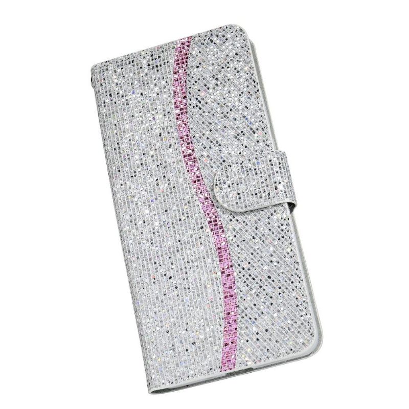 Flip Case Samsung Galaxy S20 Plus Hemming Glitter-korttikotelo