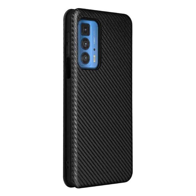 Nahkakotelo Motorola Edge 20 Pro Murtumaton Puhelinkuoret Carbon Fiber Leatherette