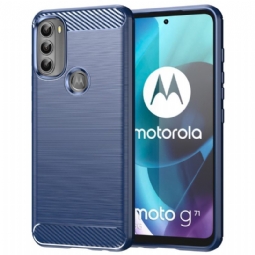 Kuori Moto G71 5G Harjattua Hiilikuitua