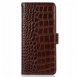 Flip Case Sony Xperia 5 IV Crocodile Style Rfid