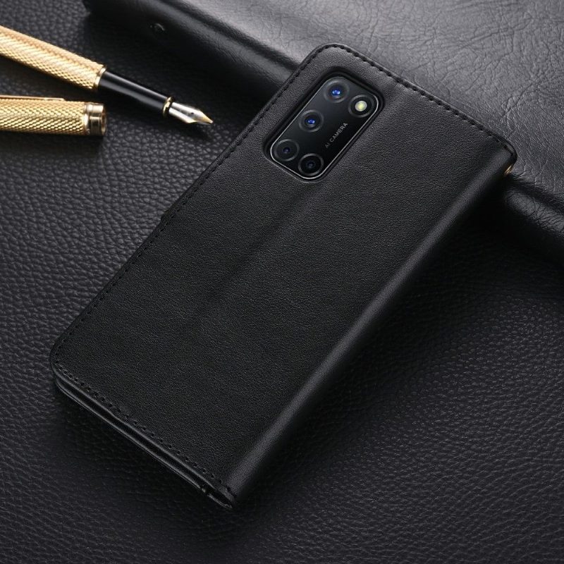 Flip Case Oppo A72 Hemming Azns Retro-nahkaefekti