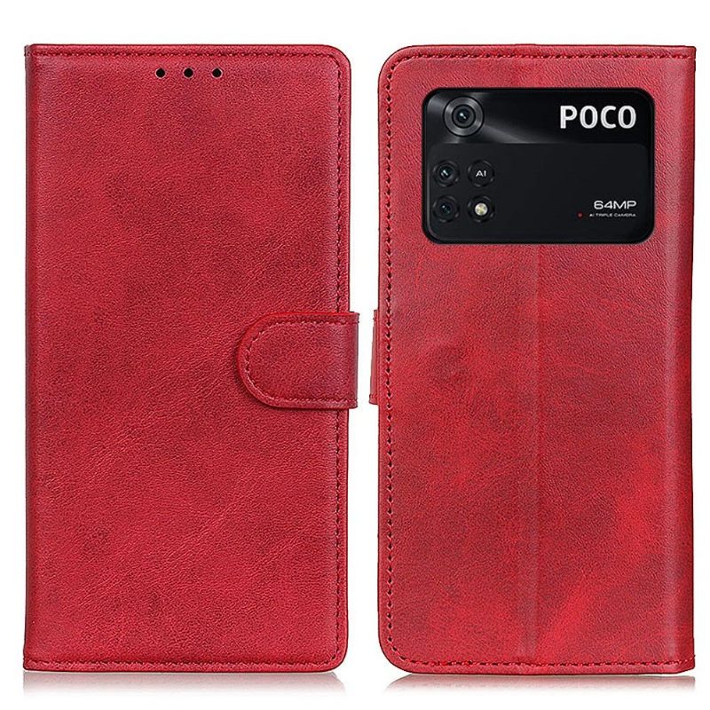 Flip Case Poco M4 Pro 4G Hemming Marius Matte Leather Effect