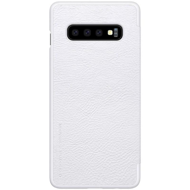 Kuoret Samsung Galaxy S10 Plus Nillkin Qin -nahkakansi