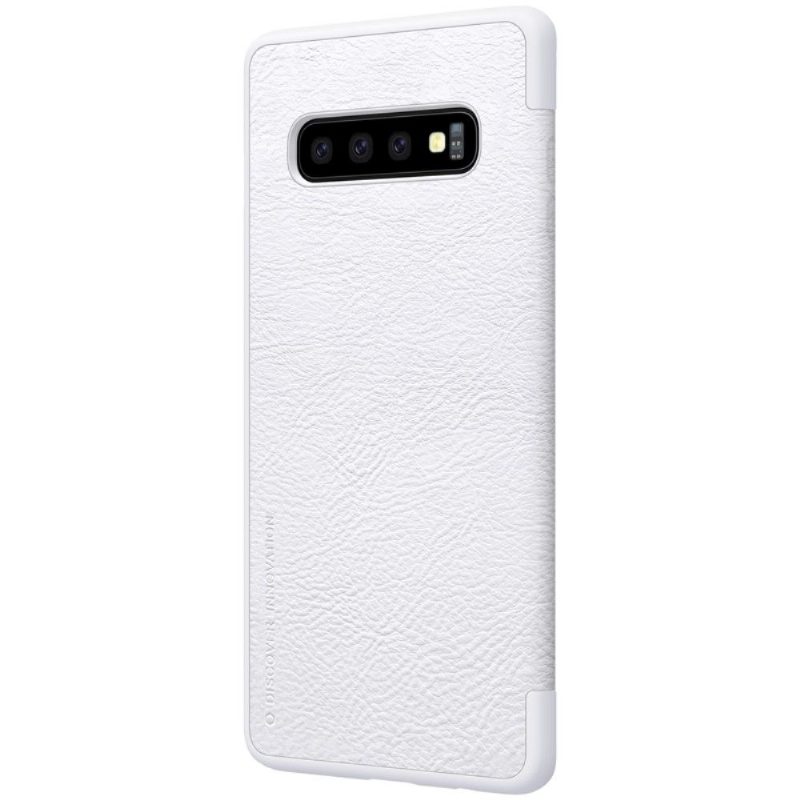 Kuoret Samsung Galaxy S10 Plus Nillkin Qin -nahkakansi