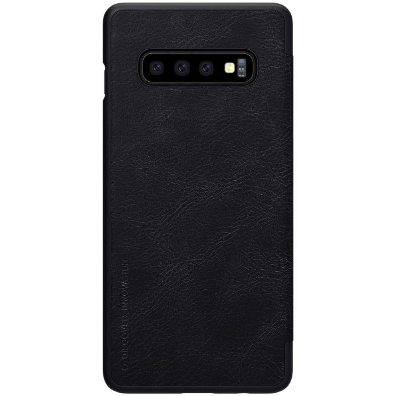 Kuoret Samsung Galaxy S10 Plus Nillkin Qin -nahkakansi