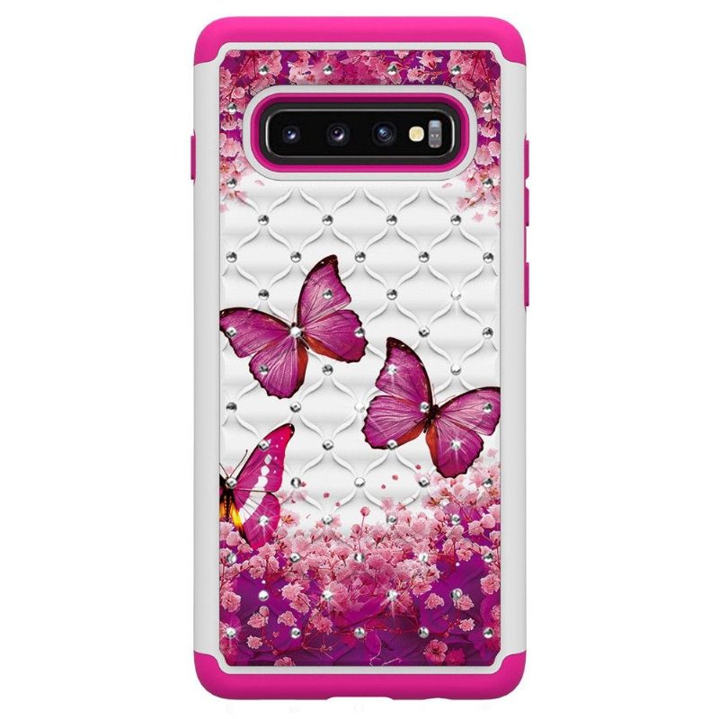 Kuori Samsung Galaxy S10 Plus Alkuperäinen Luxury Pink Butterflies