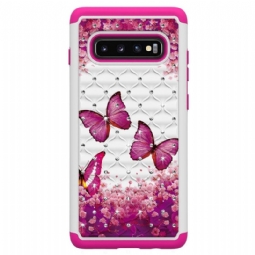 Kuori Samsung Galaxy S10 Plus Alkuperäinen Luxury Pink Butterflies