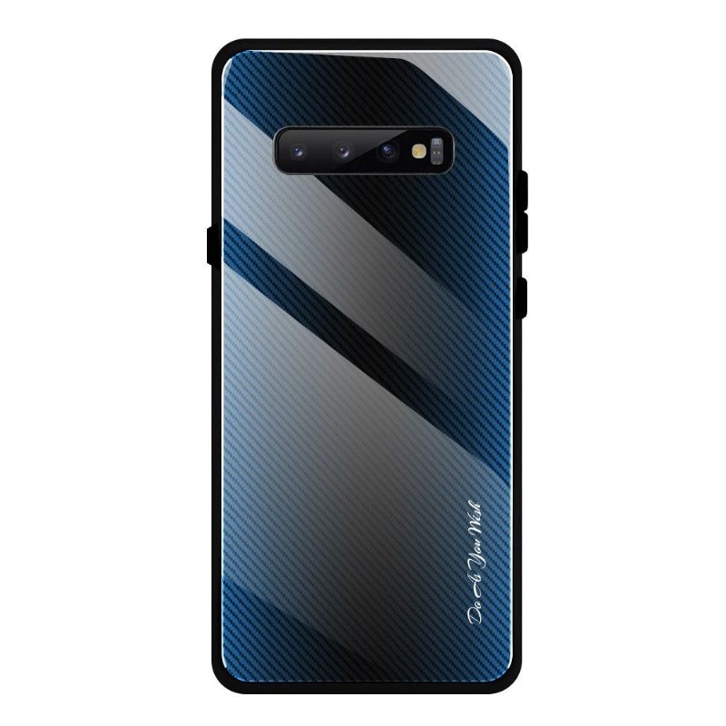 Kuori Samsung Galaxy S10 Plus Carbon Glass Back