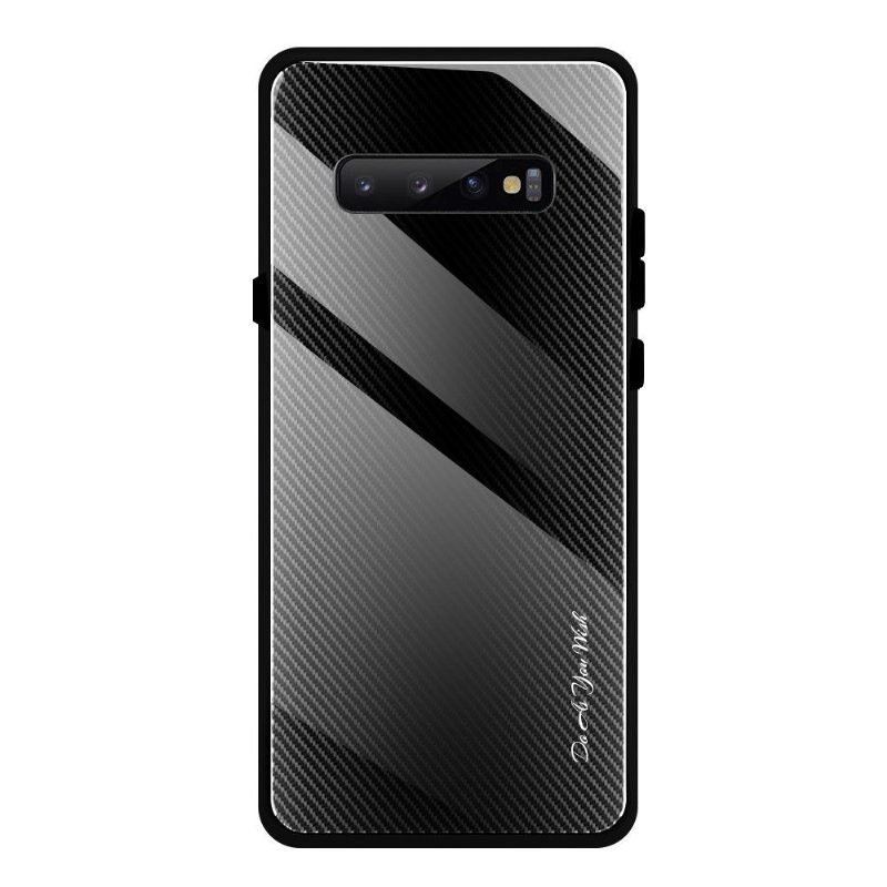 Kuori Samsung Galaxy S10 Plus Carbon Glass Back