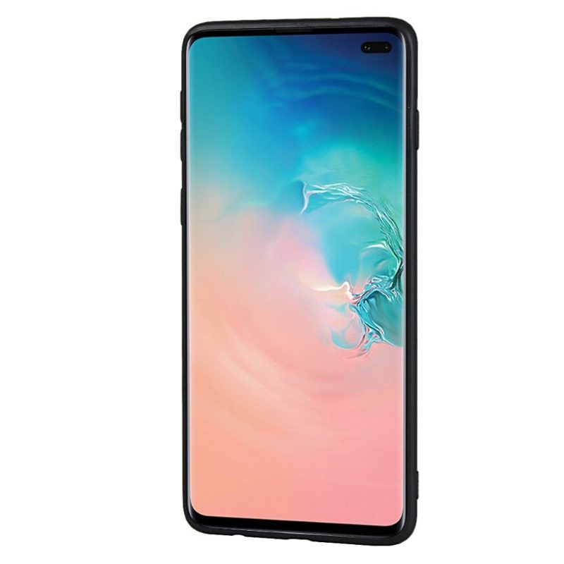 Kuori Samsung Galaxy S10 Plus Nahkainen Tehostekorttikotelo